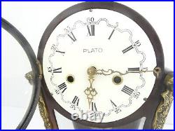 German Vintage Antique PLATO Mid Century 8 day Retro Mantel Clock (Junghans era)