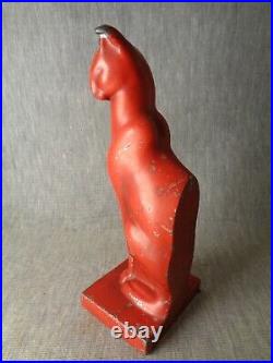 Girly-Girly Cat. Cat is 1-in-a Million. Rare Art Deco Red Frankart Cat