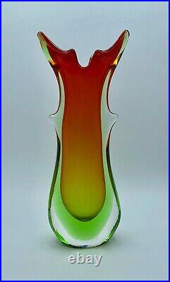 Glass Vase Chalet Blown Glass, EDAG, Lorraine Era Murano / Venetian Glass