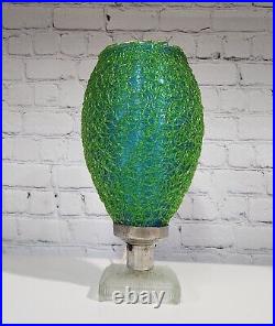 Green and blue lucite spaghetti lamp vintage lamp retro lamp mid century modern
