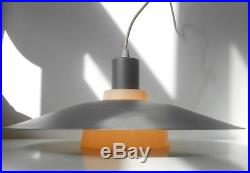 Grey 1970s Lyfa saucer pendant ceiling lamp danish mid century modern AJ PH era