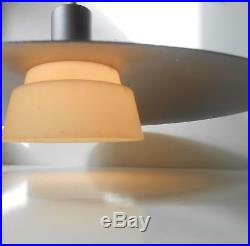 Grey 1970s Lyfa saucer pendant ceiling lamp danish mid century modern AJ PH era