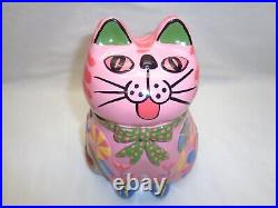 Groovy Kitschy Cat Statue Mod Pop Art Cool Retro Revival Decor Kitsch Kitty