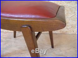 Hocker 50er Vintage rot Rockabilly Polsterhocker stool mid-century 50s retro red