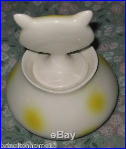 Holt Howard Cozy Kitten Mustard Condiment Jar and spoon Pixieware RARE VINTAGE