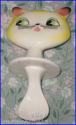 Holt Howard Cozy Kitten Mustard Condiment Jar and spoon Pixieware RARE VINTAGE