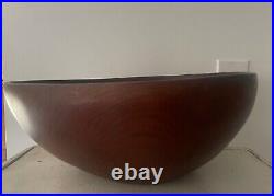 Huge Handcarved Teak Bowl Modernist Mid-Century MCM