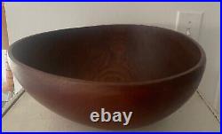 Huge Handcarved Teak Bowl Modernist Mid-Century MCM