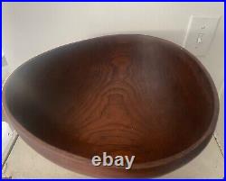 Huge Handcarved Teak Bowl Modernist Mid-Century MCM