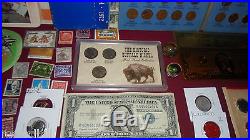 Huge Junk Drawer Silver Cert Mint Set Jewelry OLD Coins Military Coin Book Gold