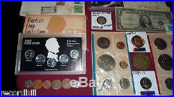 Huge Mens Junk Drawer Silver Coin Mint Set Knife Jewelry Military WWII Coins