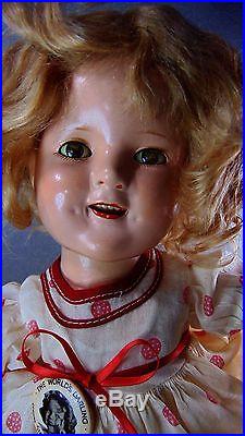 Ideal Shirley Temple Doll Composition NRA 17 Antique Vintage Retro Home Movie A