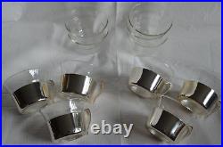 JENAer GLAS Schott Mainz 6 Cup Holders 11 Glass Cups Vintage MCM