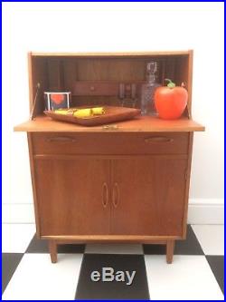 Jentique Bureau Mid Century Desk Cocktail Cabinet Teak Vintage Retro Cupboard