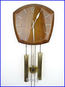 Junghans German Vintage Design Mid Century HIGH GLOSS 8 day Retro Wall Clock