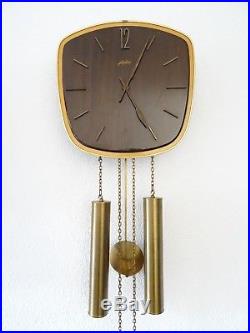 Junghans Vintage Design Mid Century 8 day Retro Wall Clock (Kienzle Hermle era)