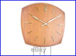 Junghans Vintage Design Mid Century TEAK Retro Wall Clock (Kienzle Hermle era)