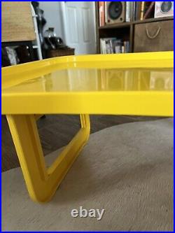 KARTELL Olaf von Bohr Mid Century Modern Plastic Bed Table Tray Yellow