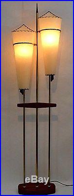 KILLER Vtg Majestic 1960s Retro Mid Century DANISH Modern TEAK Wood FLOOR Lamp