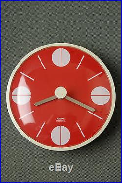 KRUPS Clock Pop Art Panton Eames Vintage Space Age Rare Collectable 70s 1975