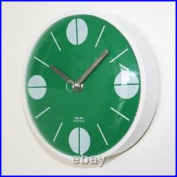 KRUPS Wall TOP Clock CHRON POP Vintage RARITY! RETRO Space Age Mid Century GREEN