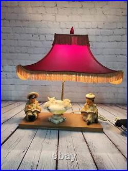 Kitsch vintage chinese lamp 1950's lamp mid century modern lamp retro lamp