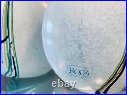 Kosta Boda White Rainbow Glass Vase, Set Of 2