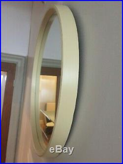LARGE Mid Century Round Wall Mirror Plastic Bakelite 70s Vintage Retro 53cm m246