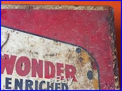 LARGE Vintage Wonder Bread metal tin modern POP art 1950s Sign mid century retro