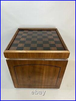 Lane Furniture 997 87 Vintage MCM Game Chess Checkers Rolling Cube Ottoman