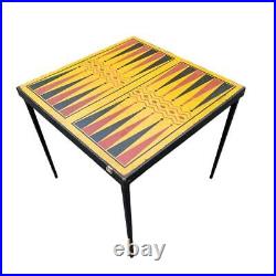 Large Vintage Backgammon Table Card Game Table