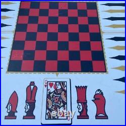 Large Vintage Poker Table Card Game Table