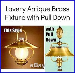 Lavery Vintage Mid-century Antique Ranch 51ab Pull Down Fixture New Retro Nos
