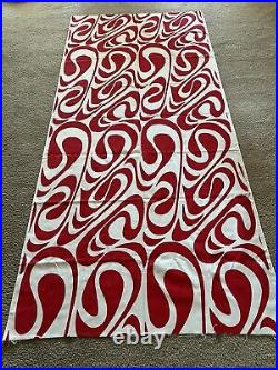 Lawrence Peabody Swirl Fabric TAPESTRY WALL HANGING RUG VINTAGE MID CENTURY