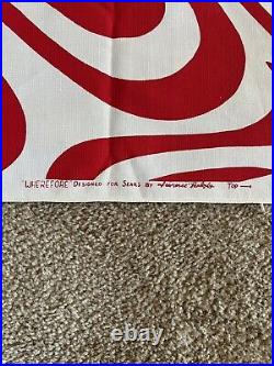 Lawrence Peabody Swirl Fabric TAPESTRY WALL HANGING RUG VINTAGE MID CENTURY