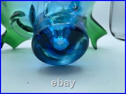 Lorraine Vintage Canadian Glass 3 point green-over-blue Chalet Era