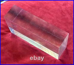 Lucite Acrylic Display Base Vintage 11x5x3 Solid Block Mid-Century Mode