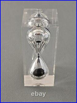 Lucite Floating Hourglass Acrylic Kitchen Timer Vintage MID Century Modern MCM