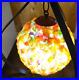 Lucite Lamp MCM Decor Lamp Spaghetti Rock Candy Ribbon with Wrought Iron Holder
