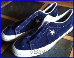 MADE IN USA VINTAGE CONVERSE ONE STAR BLACK LABEL 11 US MEN BLUE SUEDE