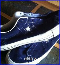 MADE IN USA VINTAGE CONVERSE ONE STAR BLACK LABEL 11 US MEN BLUE SUEDE