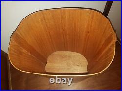 MCM BENI MOBLER Bent Teak Waste Basket, Excellent Condition Beautiful Woodgrain