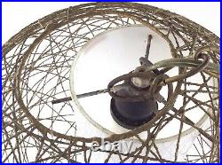 MCM Mid Century Modern Retro Thread Lampshade Light String Bronze GlobeBall T857