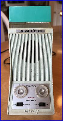 MCM Retro Mid Century Retro Vintage Lamp Radio Night Light Amico Solid State