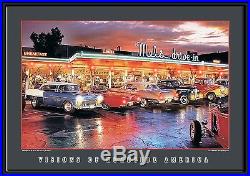 MELS DRIVE IN 24x34 Electric Art LED Picture Available in 3 sizes