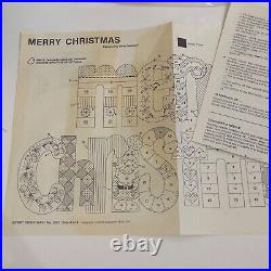 MERRY CHRISTMAS Vintage Crewel Embroidery Kit Chris Davenport Mid Century Retro