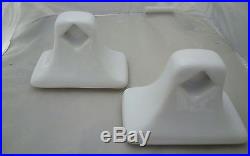 MID CENTURY MODERN Vintage White Ceramic Bath RETRO MCM Towel Bar Holder with ROD