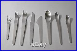 MID CENTURY STAINLESS STEEL FLATWARE SET BY A. MICHELSEN 48 PIECES