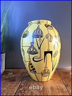 MID Century 60s 70s Atomic Sputnik Inspired Retro Symbols Lamp Vase Jas Original