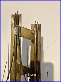 MID Century Modern Brutalist Wire Sculpture Brooklyn Bridge T. Broess Jere Style
